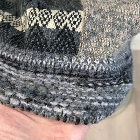 Vintage Boho Alpaca Patchwork Knit Long Vest - Picture 8 of 12